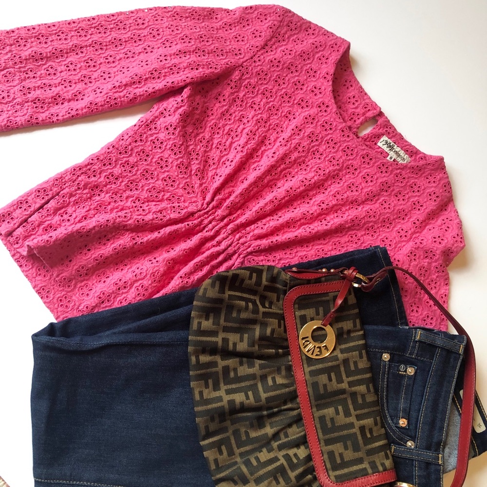 J&M Davidson pink blouse
